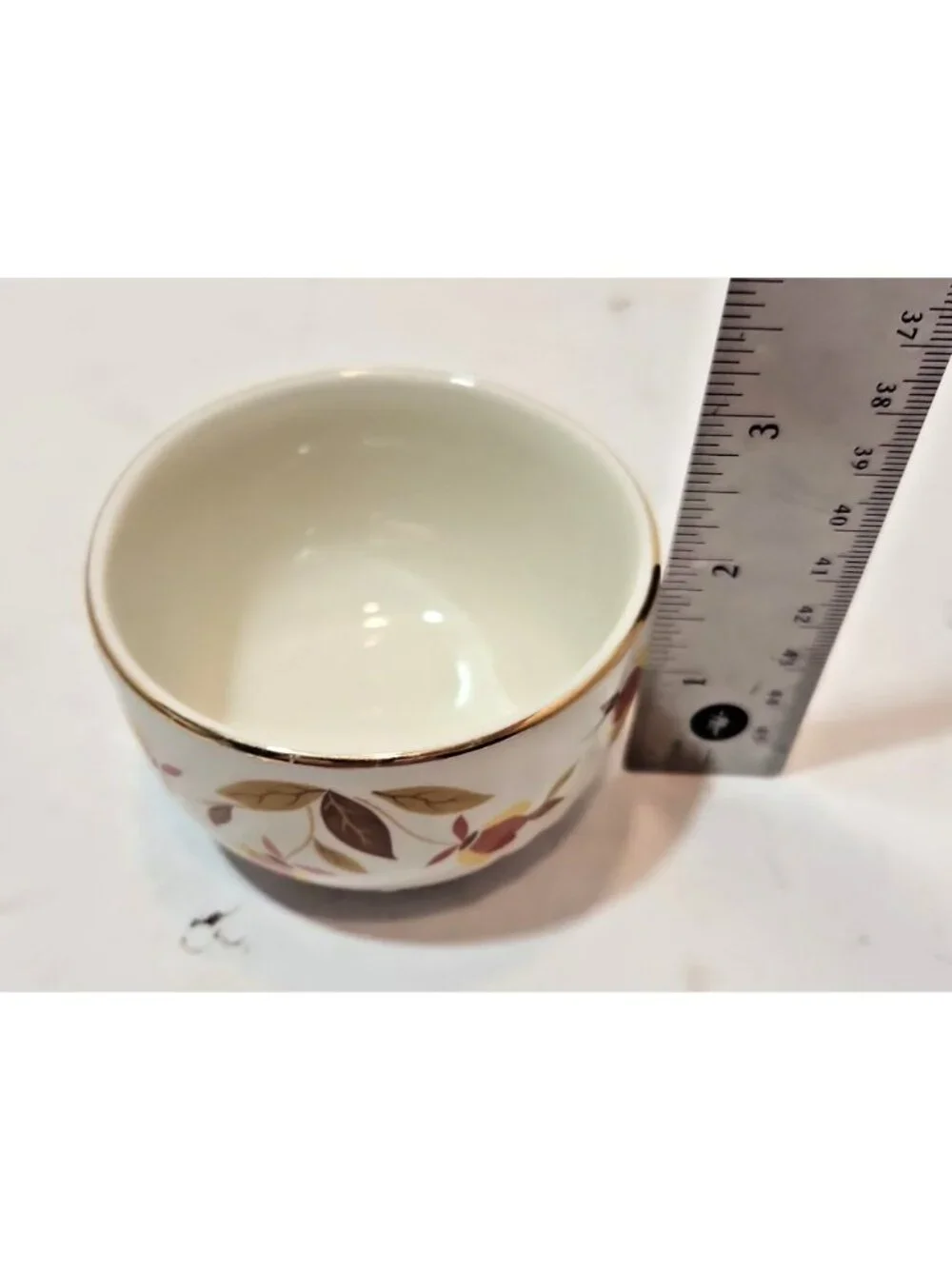 Vintage Hall Superior Jewel Tea Autumn Leaf Radiance Custard Cup Ramekin